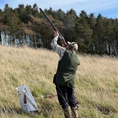 Clay pigeon shooting at Elliott Clays, Birkhill Castle Estate, Fife