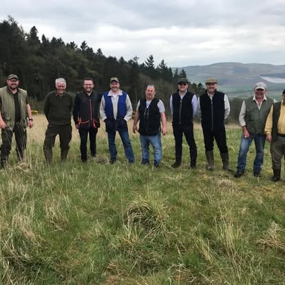 A group shooting day at Elliott Clays, Birkhill Castle Estate, Fife