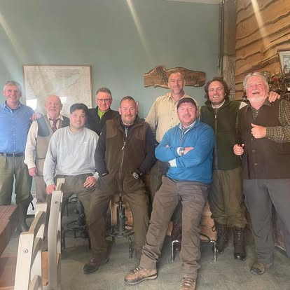 A corporate shooting party at Elliott Clays lodge, Birkhill Castle Estate, Fife