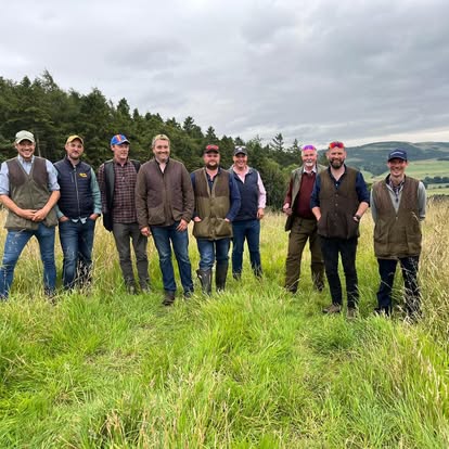 Shooting party at Elliott Clays, Birkhill Castle Estate, Fife