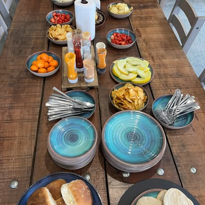 The lunch spread at Elliott Clays — catered shooting days, Birkhill Castle Estate, Fife